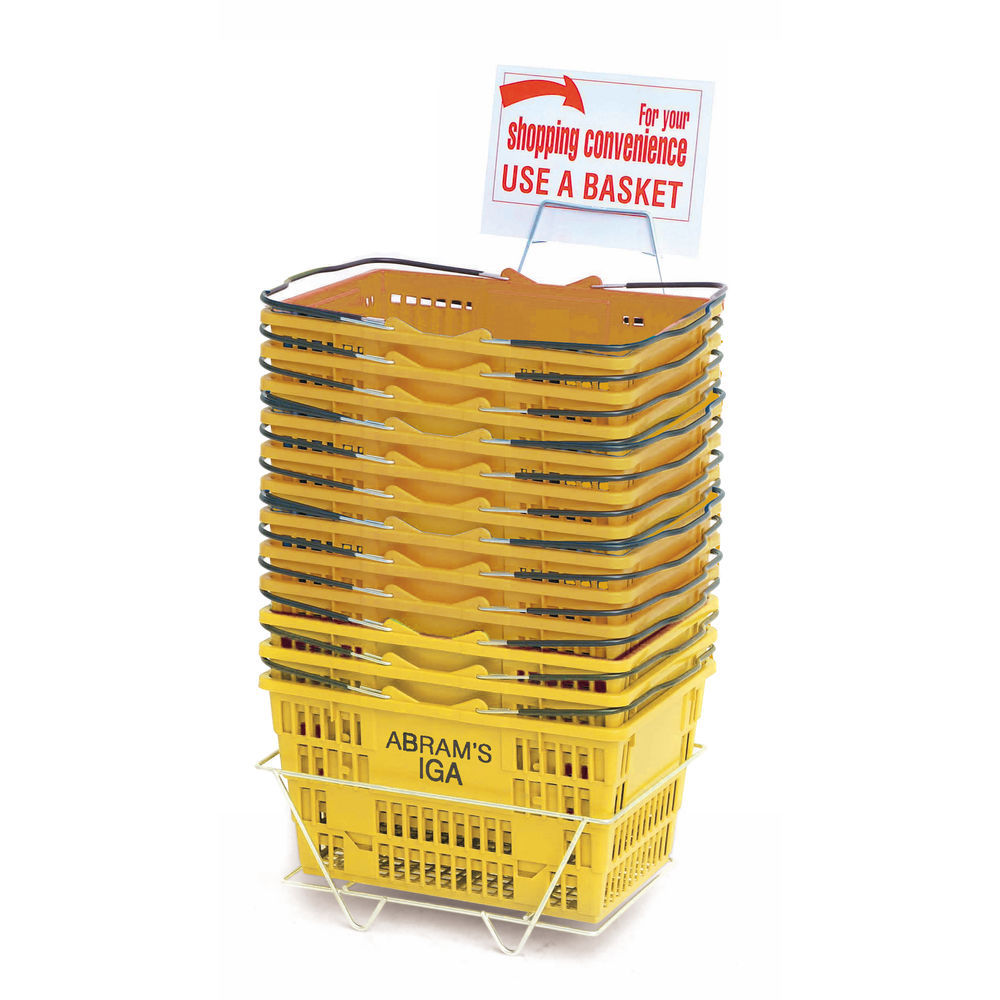 Yellow Grocery Shopping Baskets