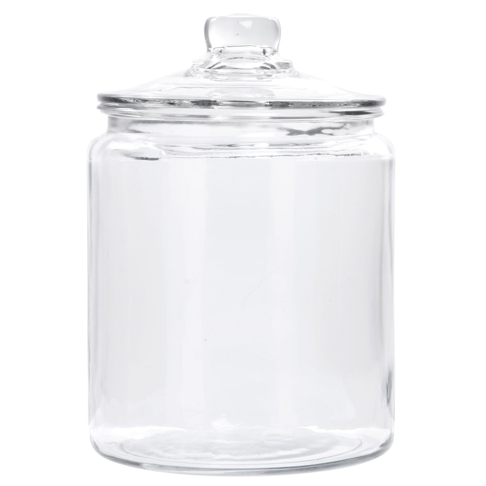 JAR GLASS STORAGE 1/2G CLEAR 8-1/8" TALL
