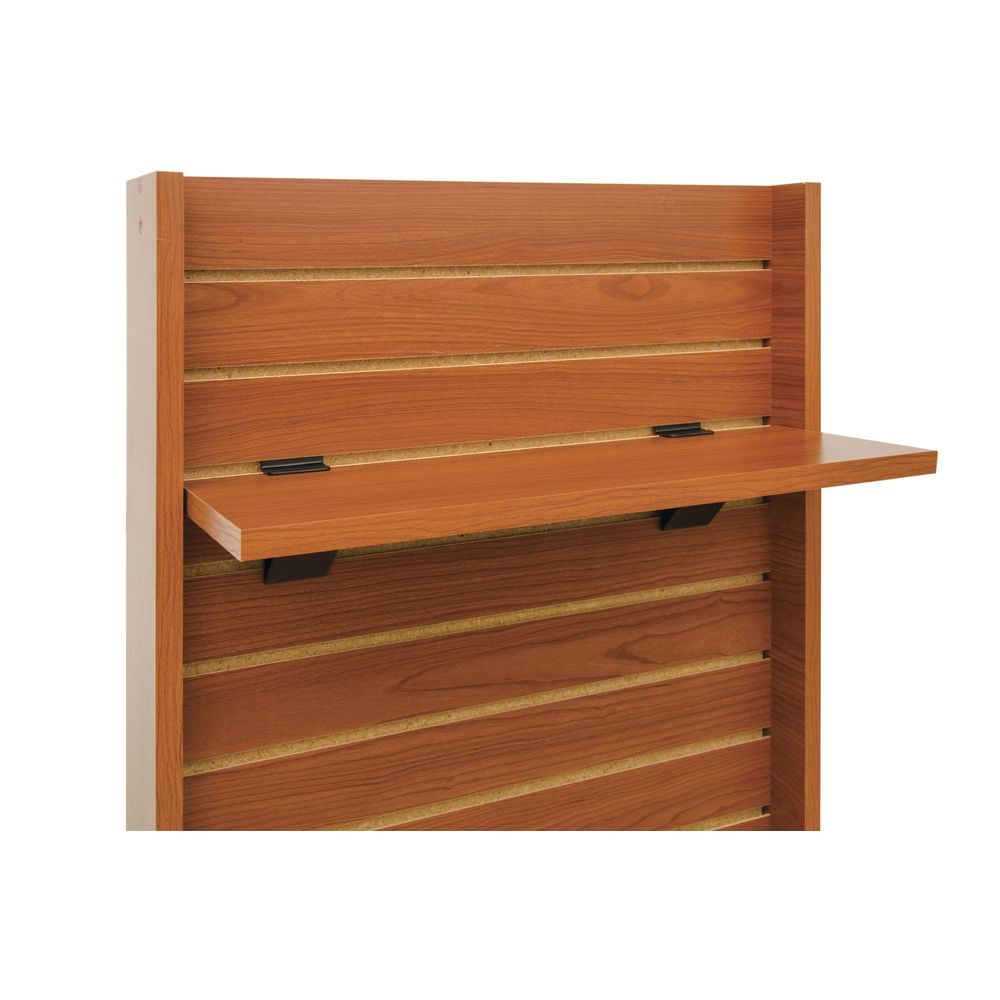 Slatwall Wood Shelf Bracket Low Profile Support for 3/4" Wood Shelves up to 14"D 