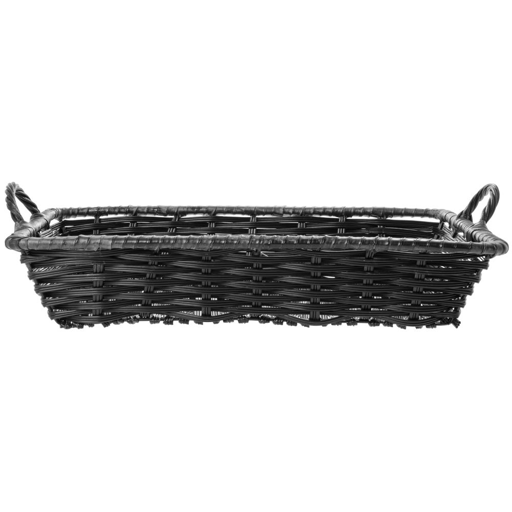 Black Storage Baskets with Handles 16"L x 11"W x 3"D