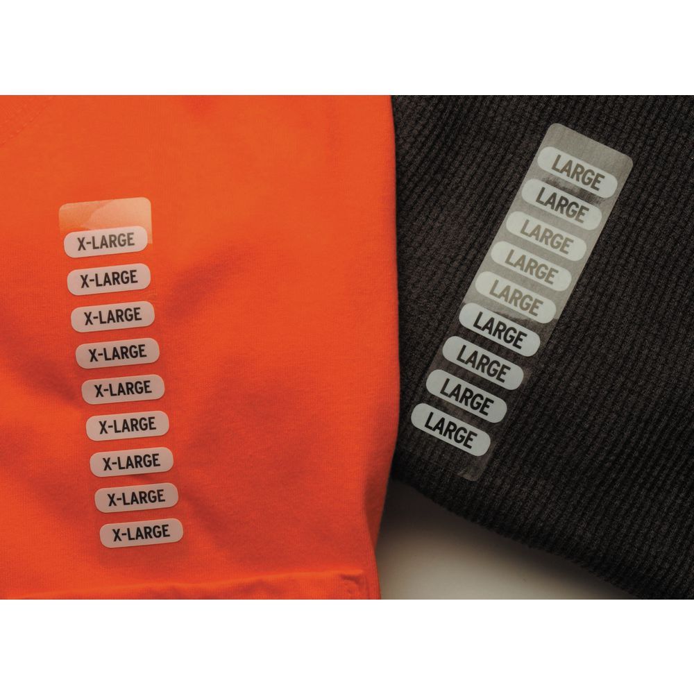 Unisex &#34;Extra Small&#34; Sizing Labels 