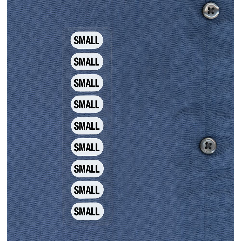 Unisex Small Size Label for Folded Garmentsl