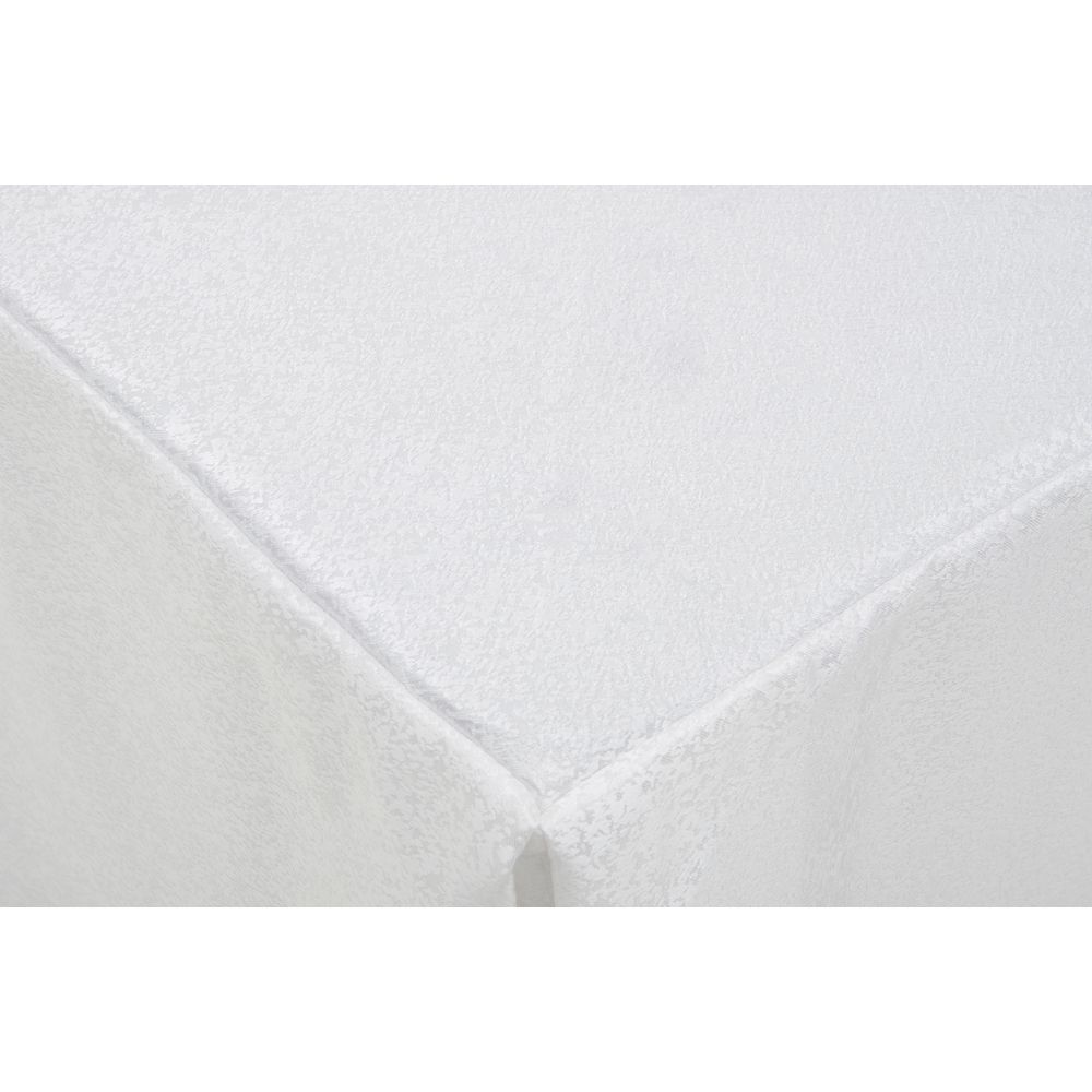 Snap Drape&#169; Fitted Table Covers Omni White Polyester  96"L x 30"W x 30"H