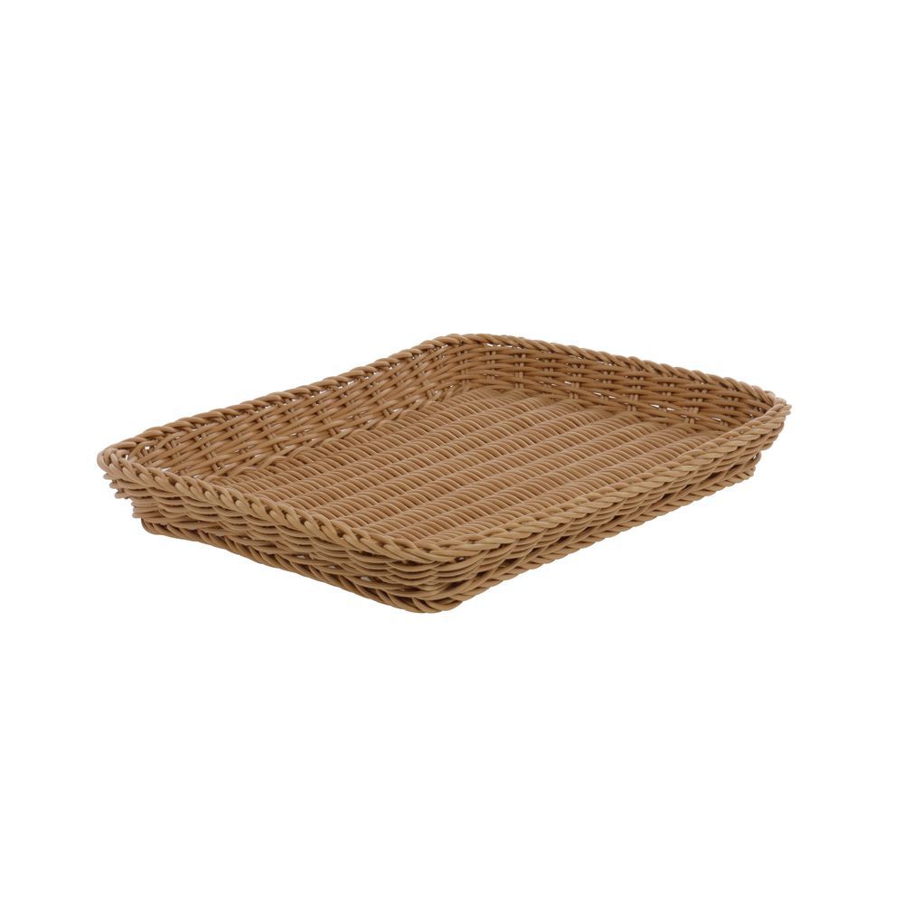 Beige Basket Serving Tray is Easy Cleaning