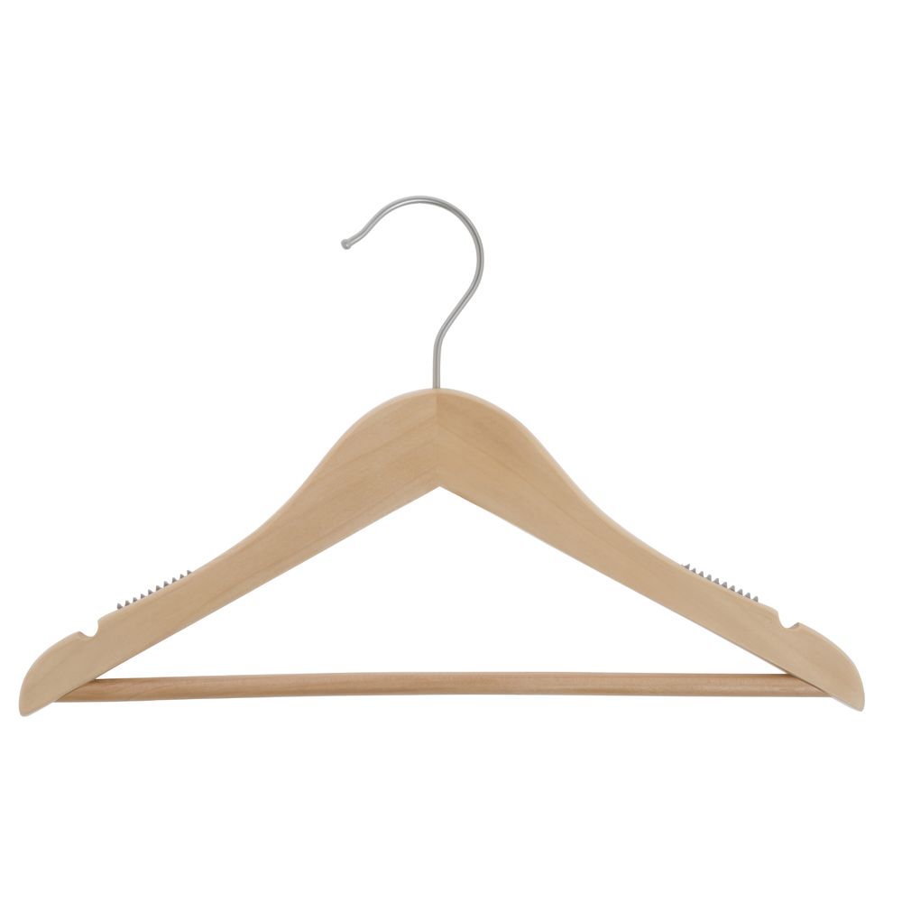 14" Natural Wooden Hanger, Suit