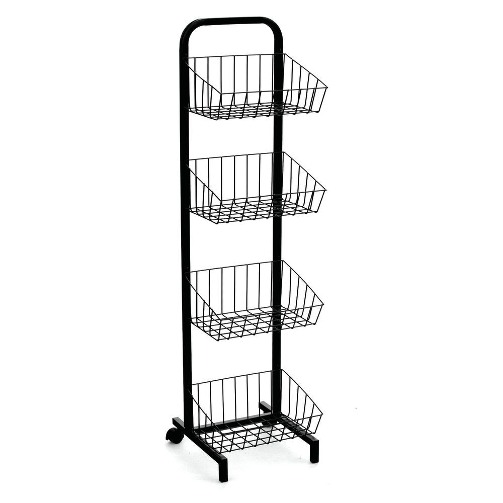 Wire Basket Stand with Small Footprint