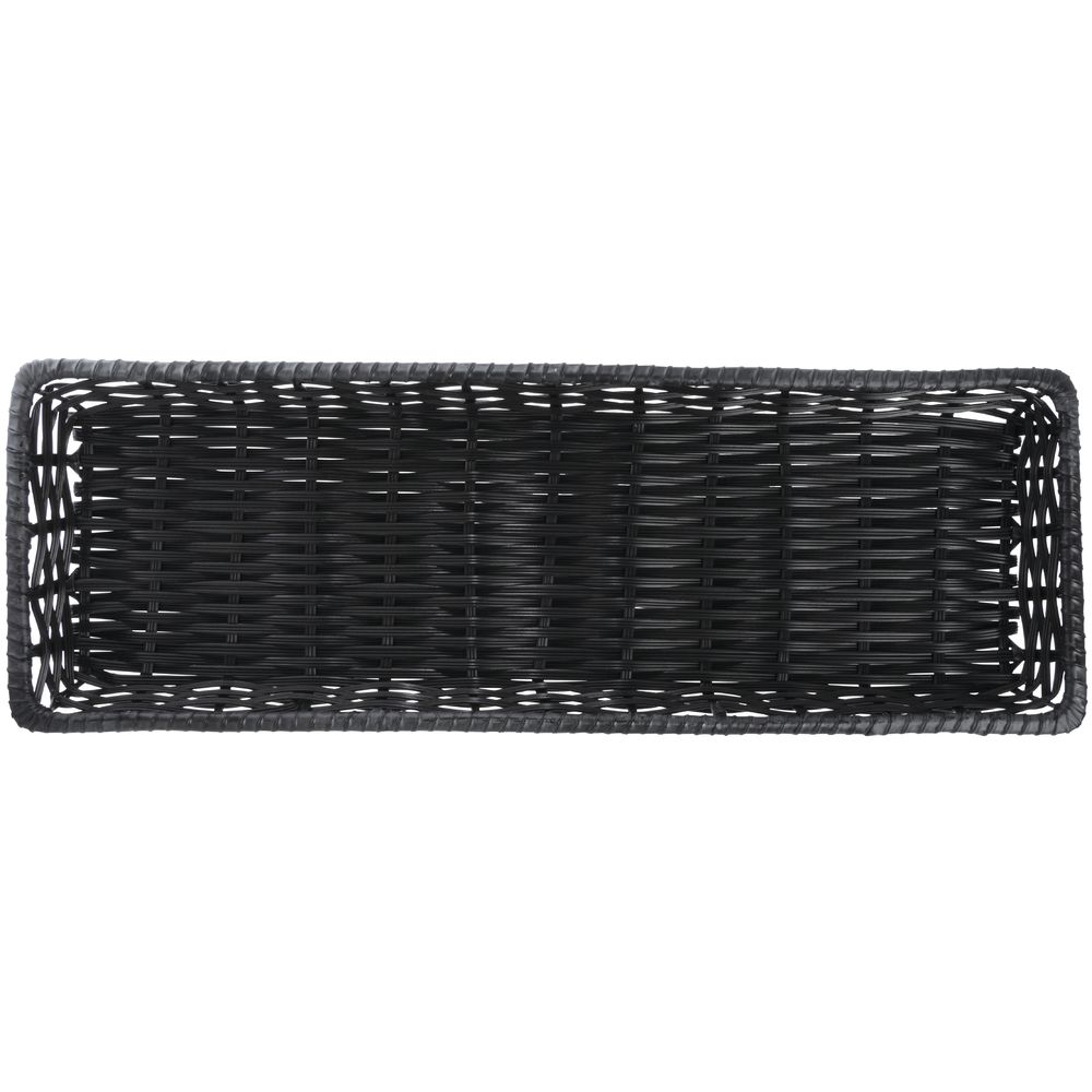 Tri-Cord Washable Wicker Display Basket in Black  9"L x 26"W x 2"H