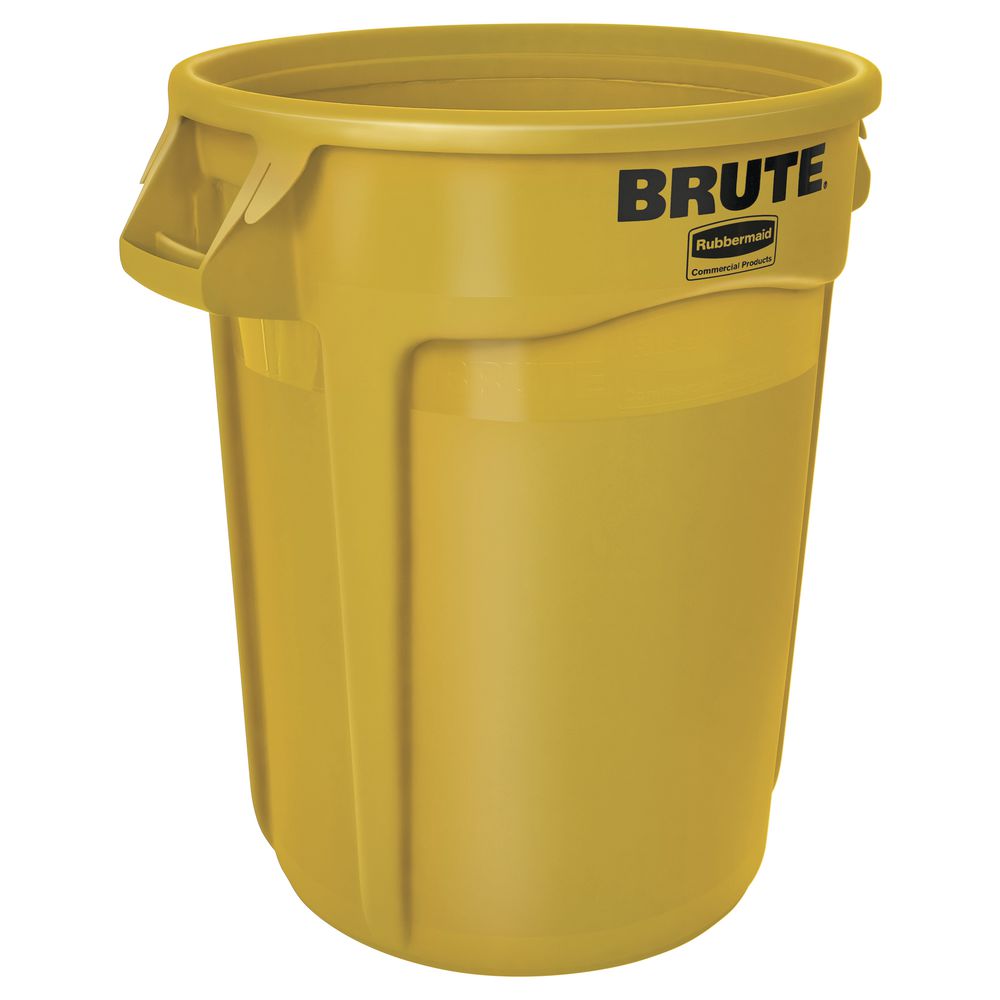 32 Gallon Rubbermaid® Brute® Round Trash Can, Yellow