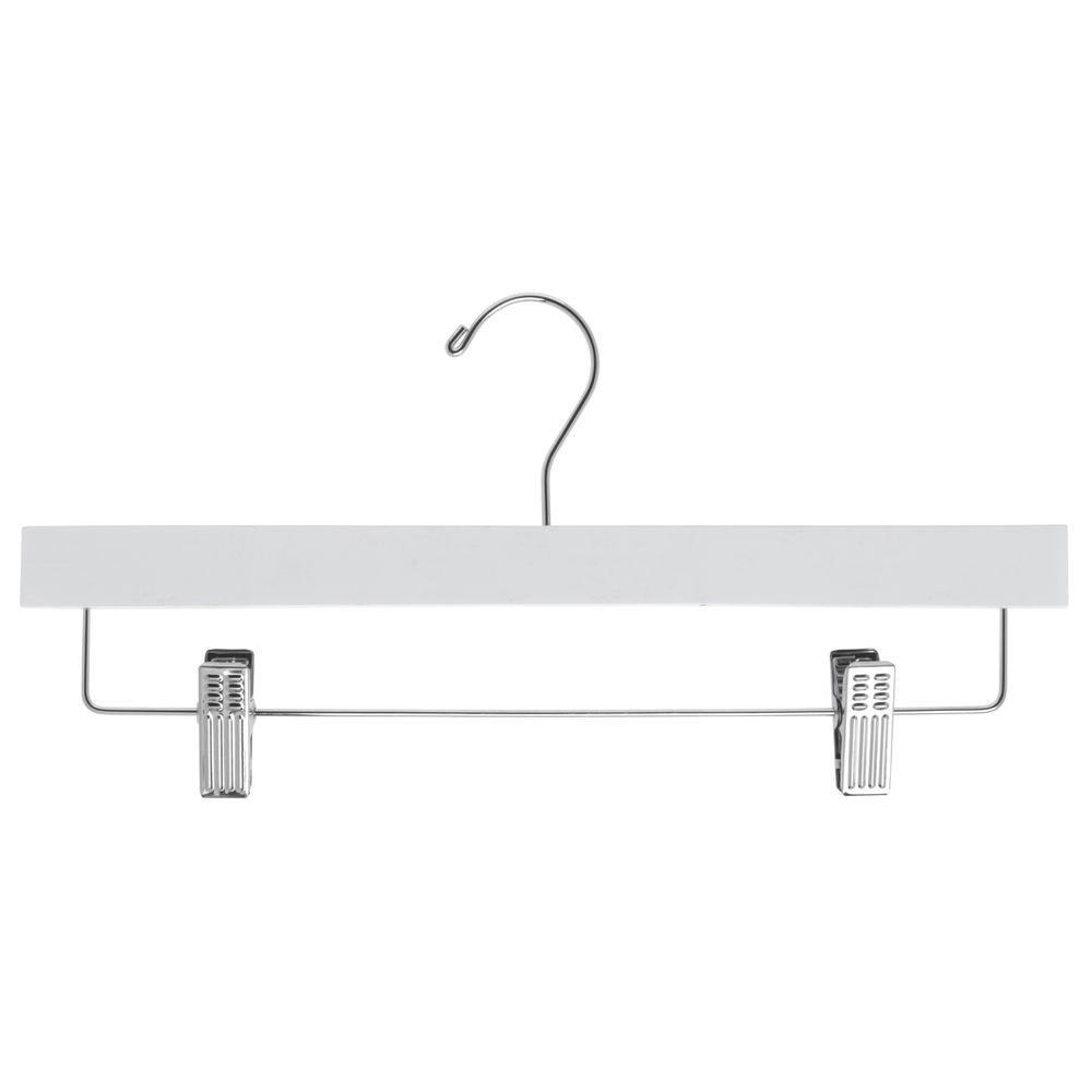 white wooden hangers