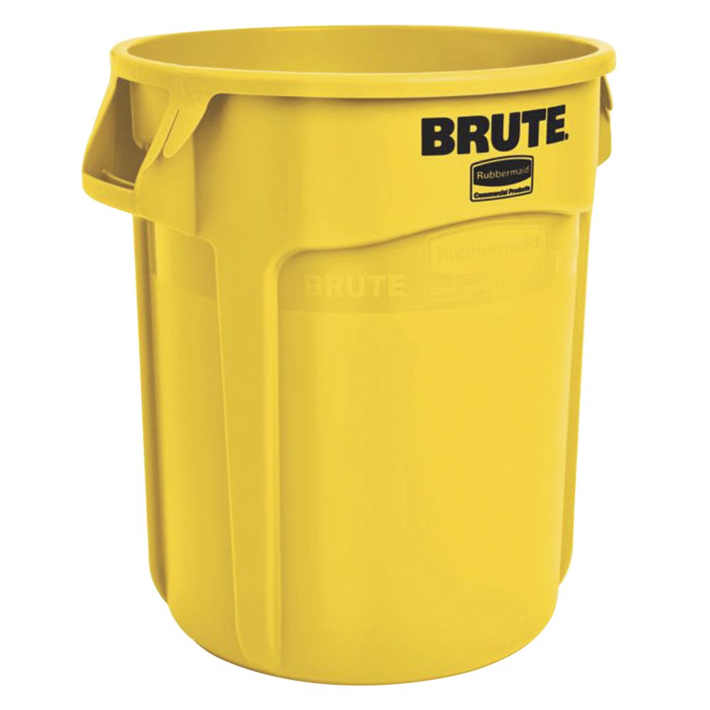 Yellow Rubbermaid&#174; Trash Can