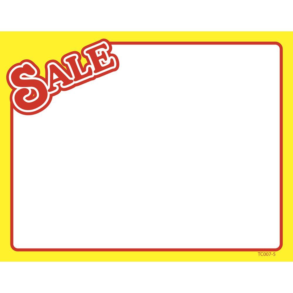 "Sale" Price Sign, 7 x 5 1/2