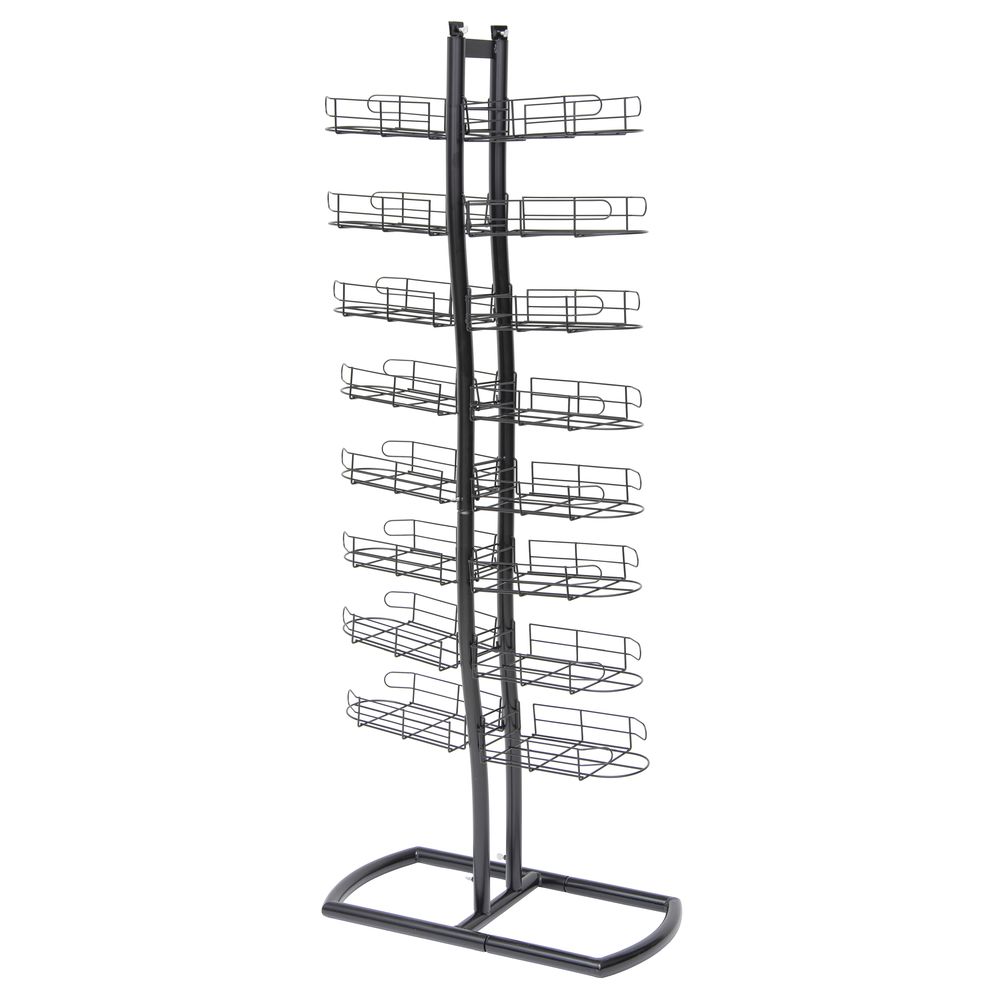 RACK, CAP TOWER, TWO-SIDED, WAVE DESIGN, BLK