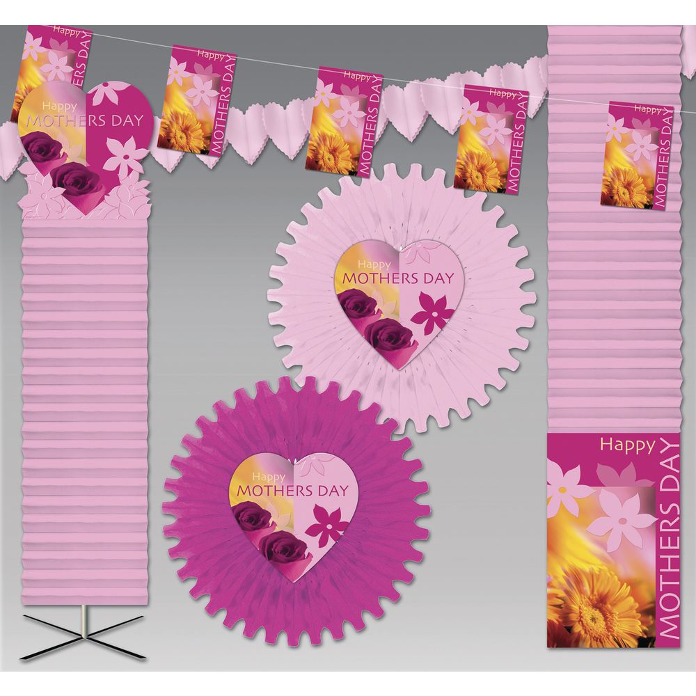 Decorations Kit Mothers Day Deluxe Pink 6000 Sq Ft Crepe