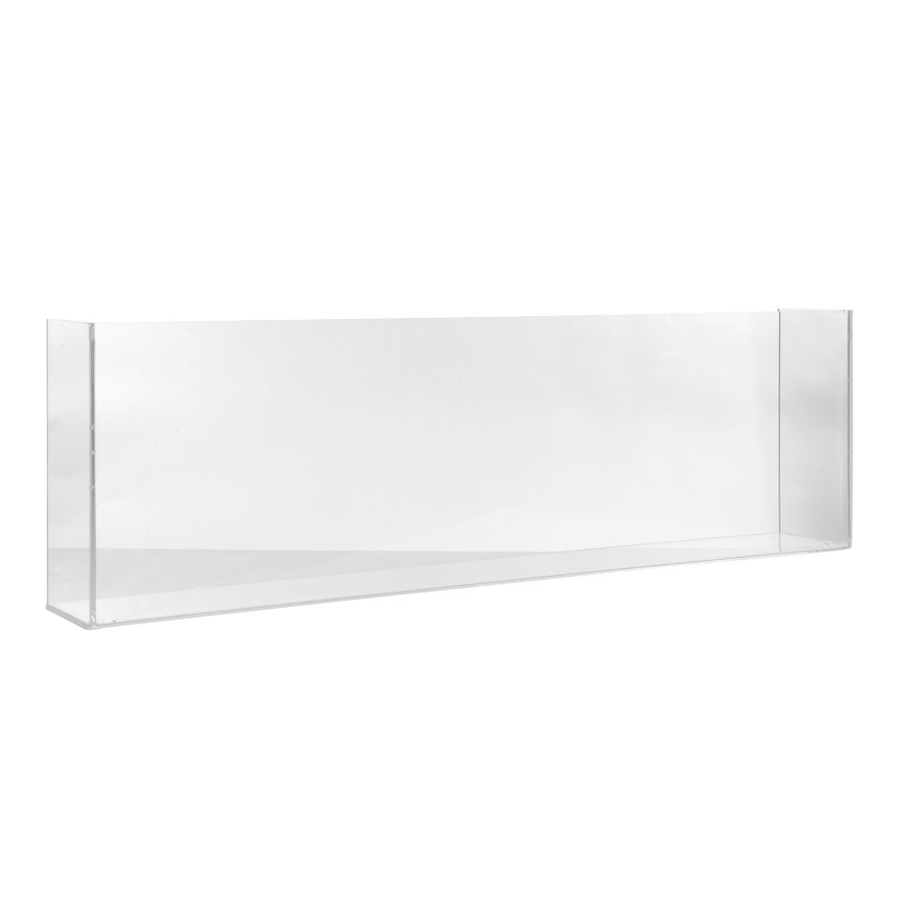 DIVIDER, CLEAR SOLID 30X9X4"W/SIDES