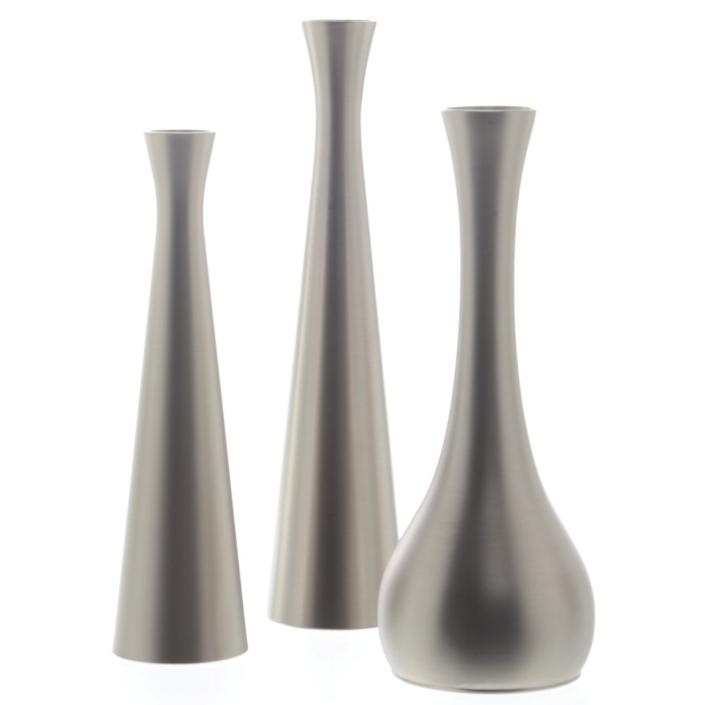 |Metal Vases 6 1/2" H|Metal Vases 6 1/2" H