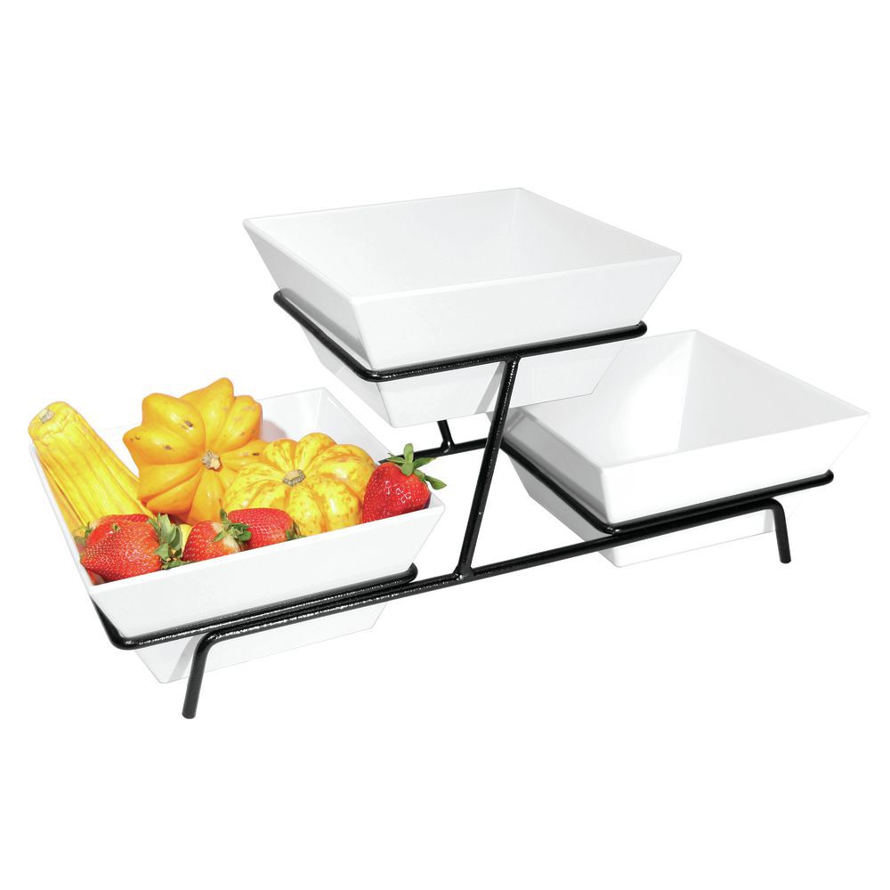 3 Tier Serving Stand with Square Bowls