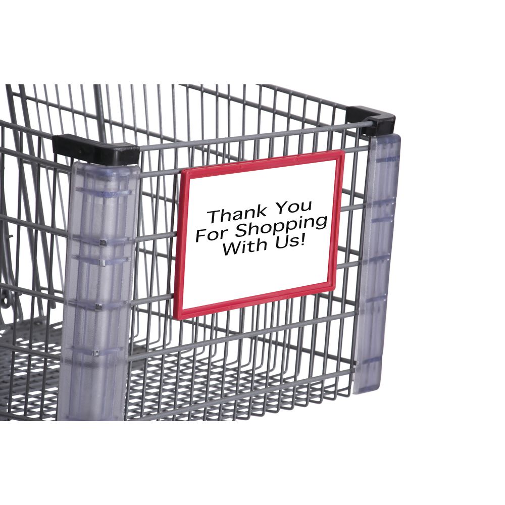 SIGNFRAME, SHOPPING CART, RED, 7"X11"