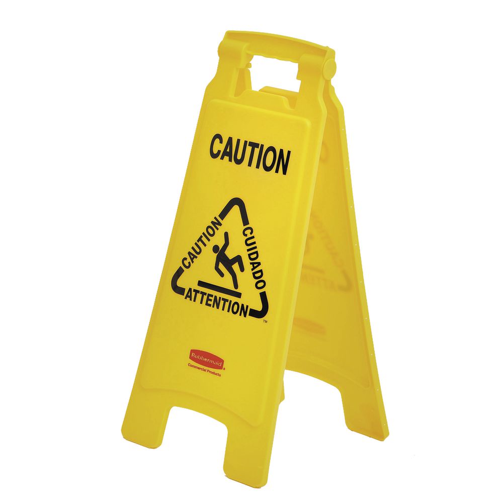 SIGN, 25" CAUTION, 2SIDED, YELLOW