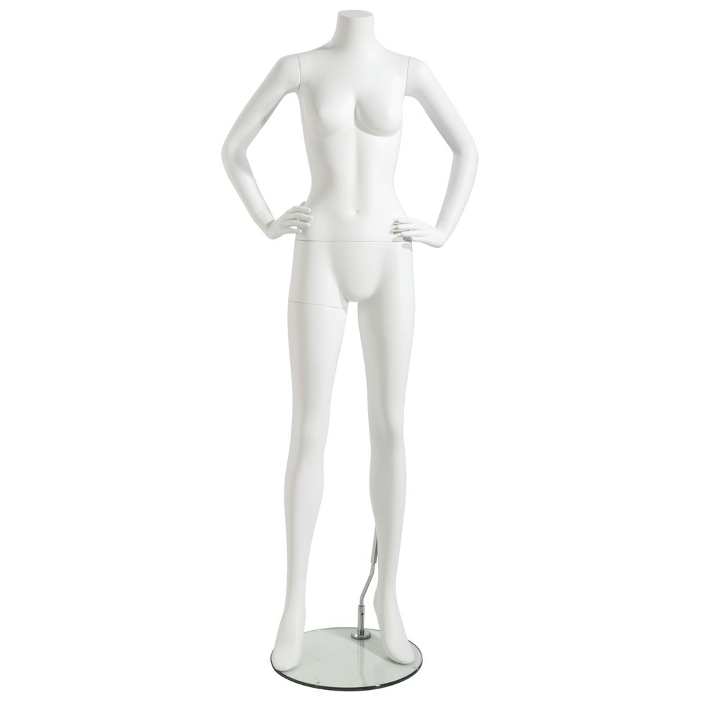 MANNEQUIN, FEMALE, HANDS ON HIP, HEADLSS, WH