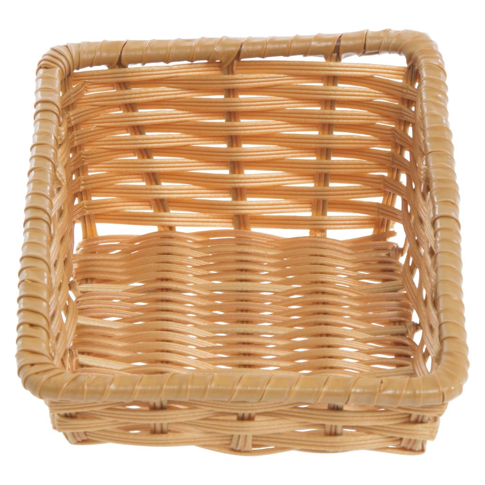 Wicker Storage Baskets with Reinforced Edges and Tapered Sides are Great for Displaying Products