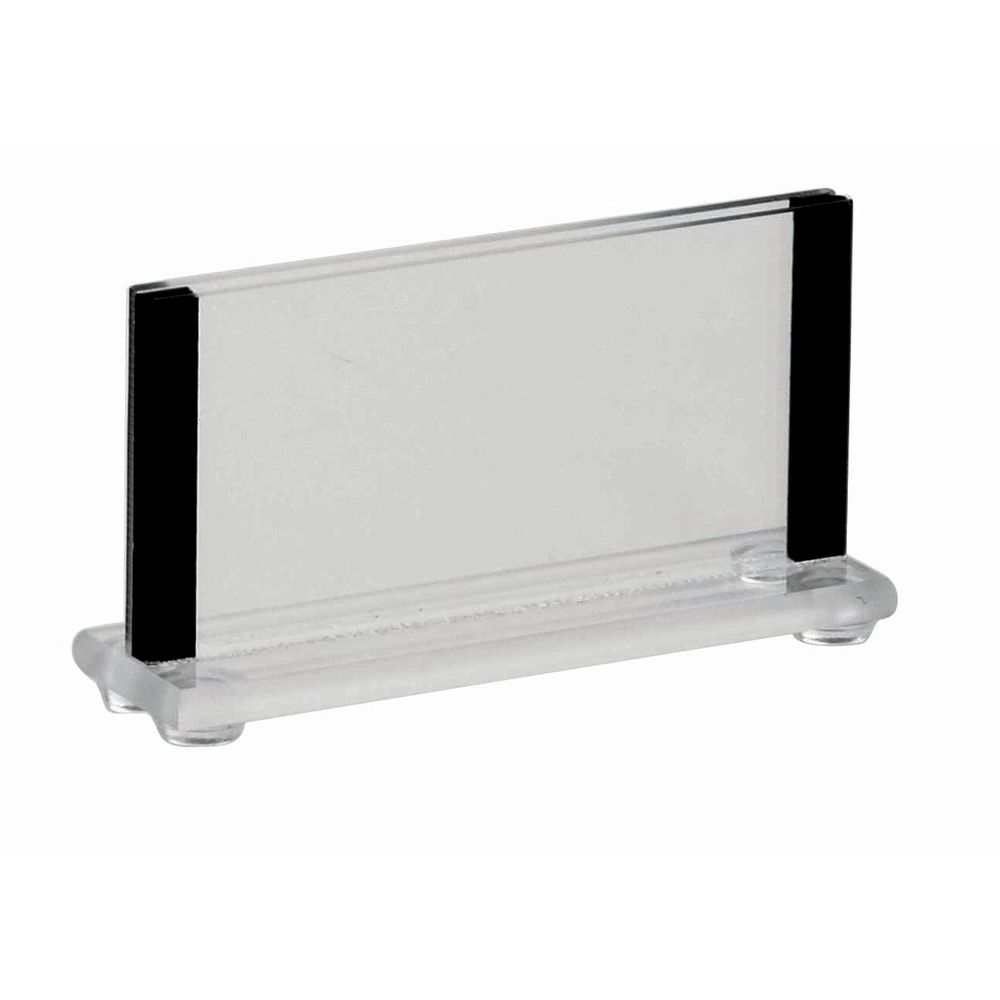 Acrylic Sign Holders With Black Trim Sides Hold 2"H x 3 1/2"W Inserts