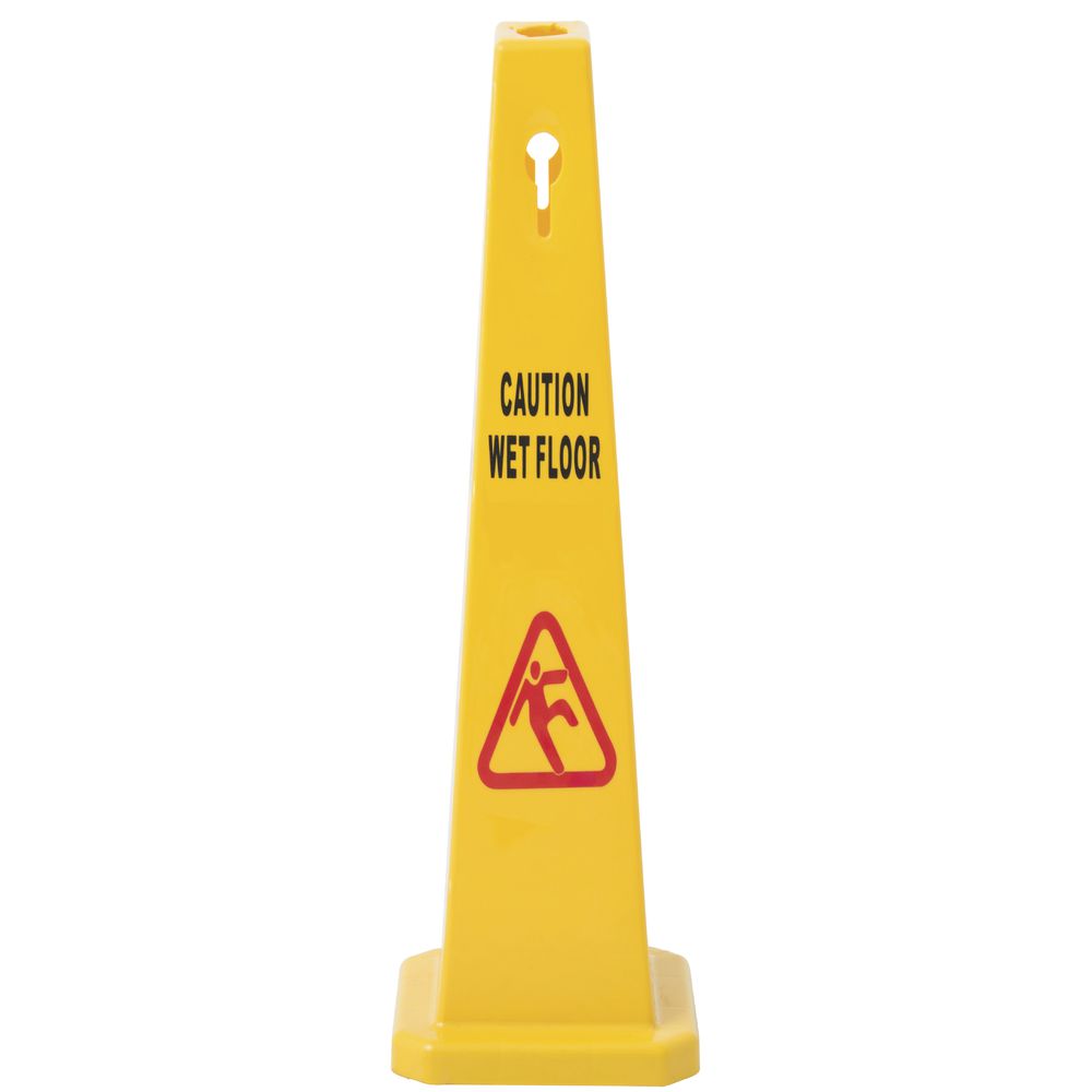 HUBERT&#174; Wet Floor Sign is 37 3/8"H And 4 Sided
