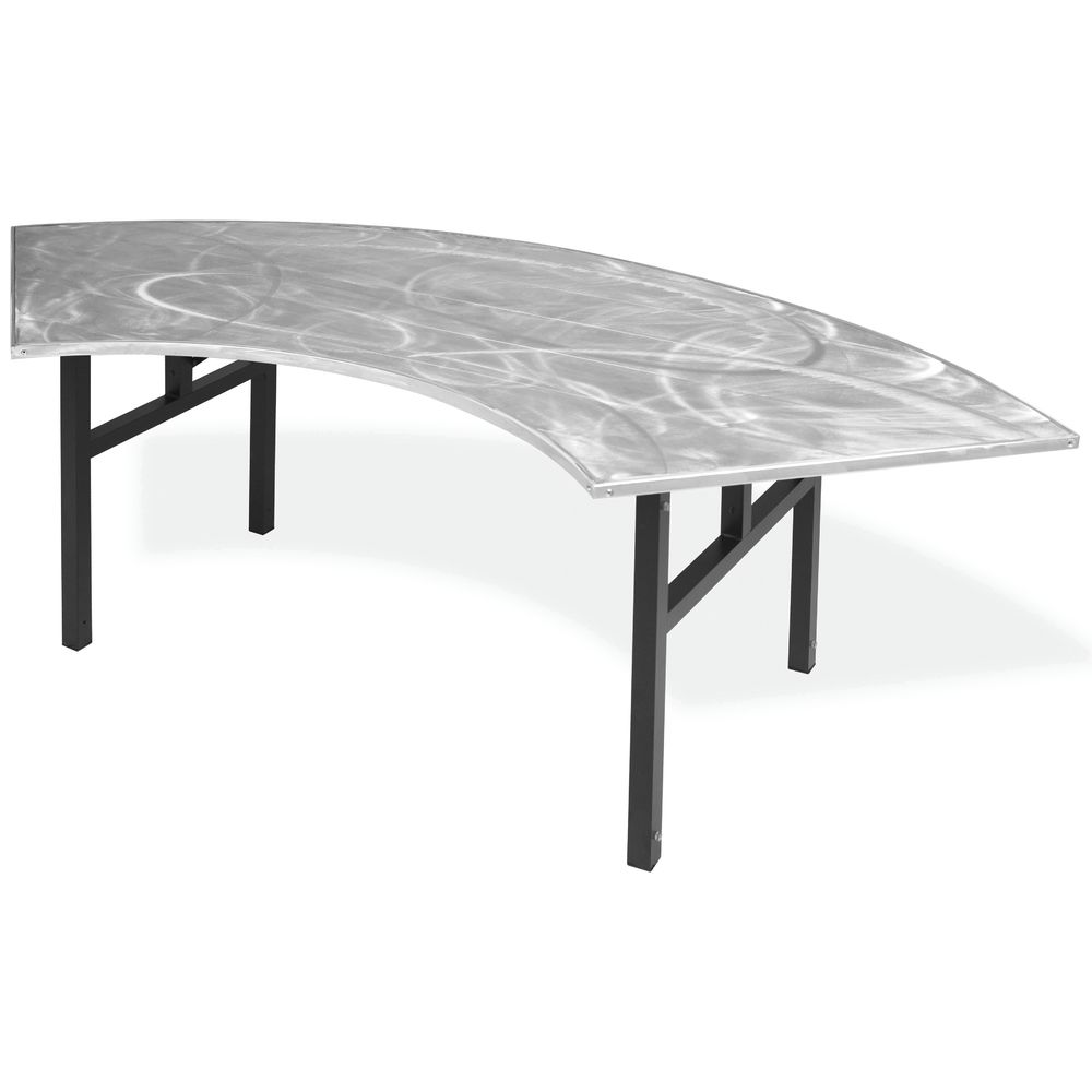 |Serpentine Silver Swirl Table 60"L