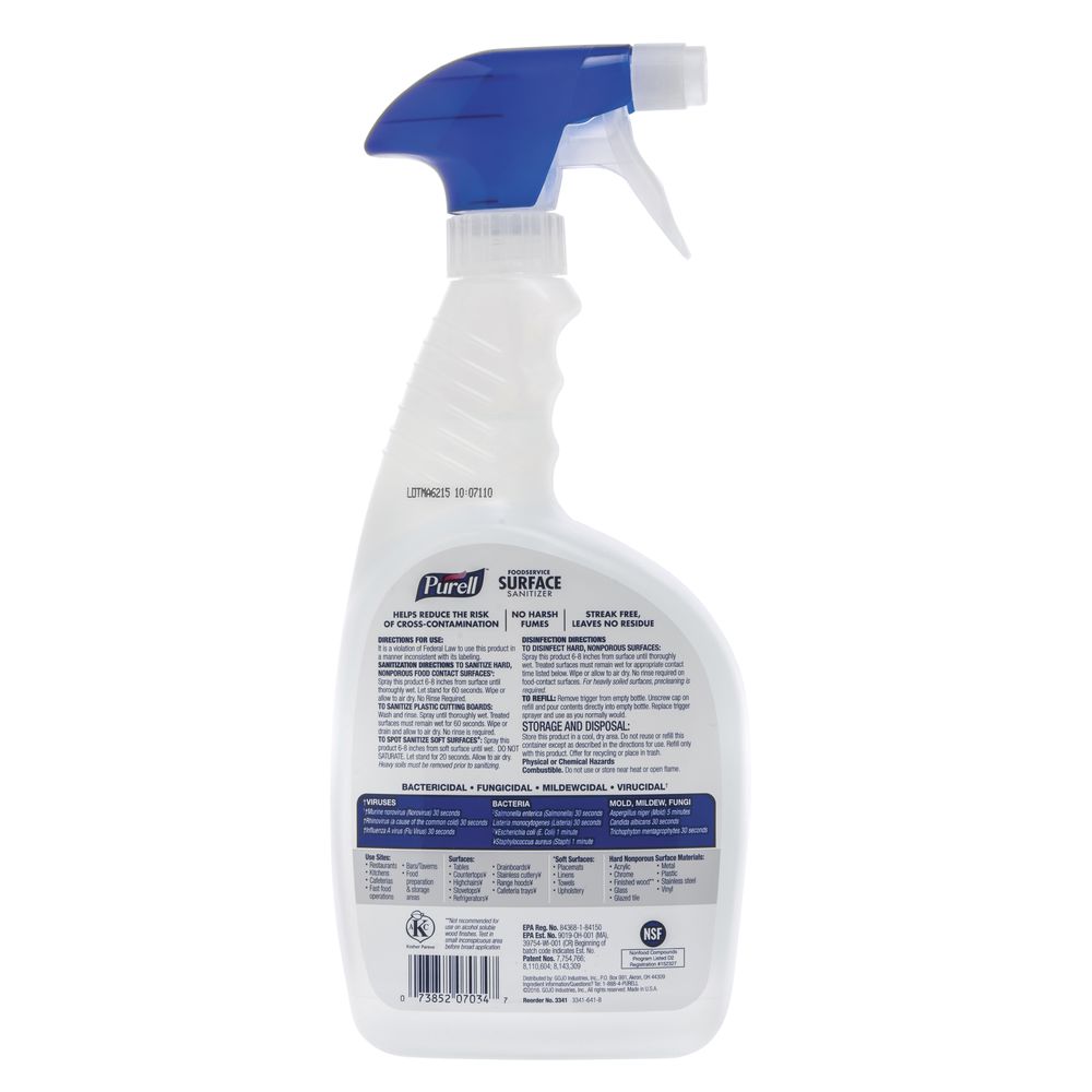 SANITIZER, PURELL, FOODSERVICE SURFACE