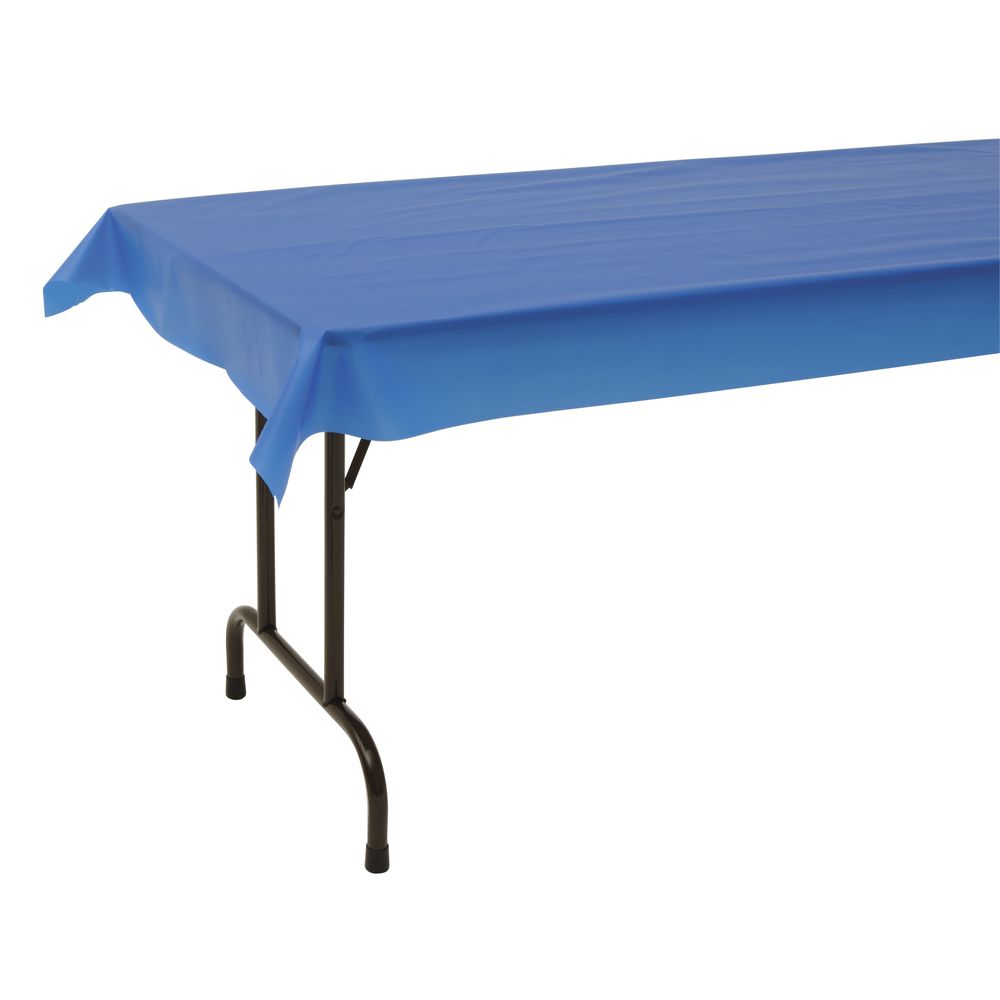 Disposable Tablecovers Blue Plastic 40"W x 150&#39;