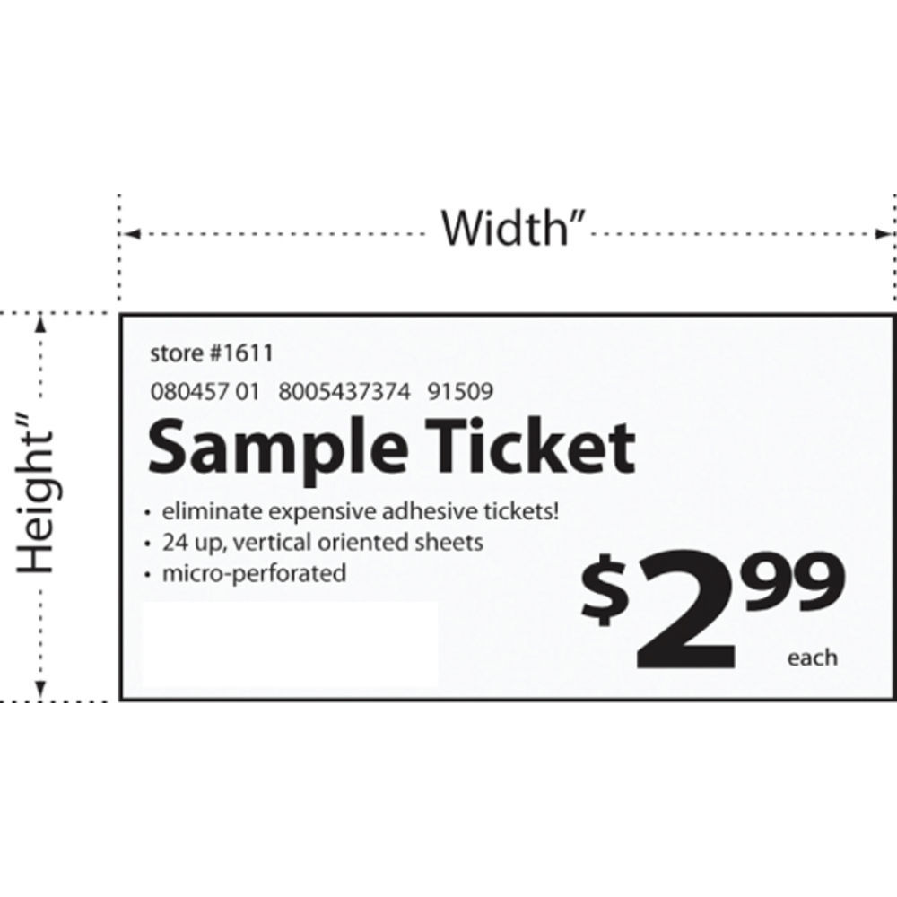 Shelf Edge Labels 525 Pack Printable 38mm x 70mm Labels Barcodes Prices Tickets 