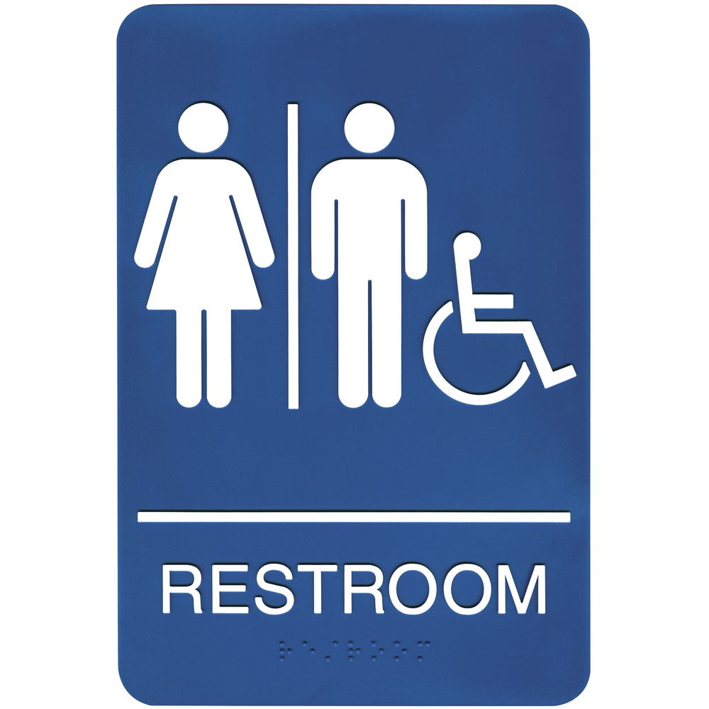 Business Signs Handicap ADA UNISEX ACCESSIBLE Restroom Sign Business 
