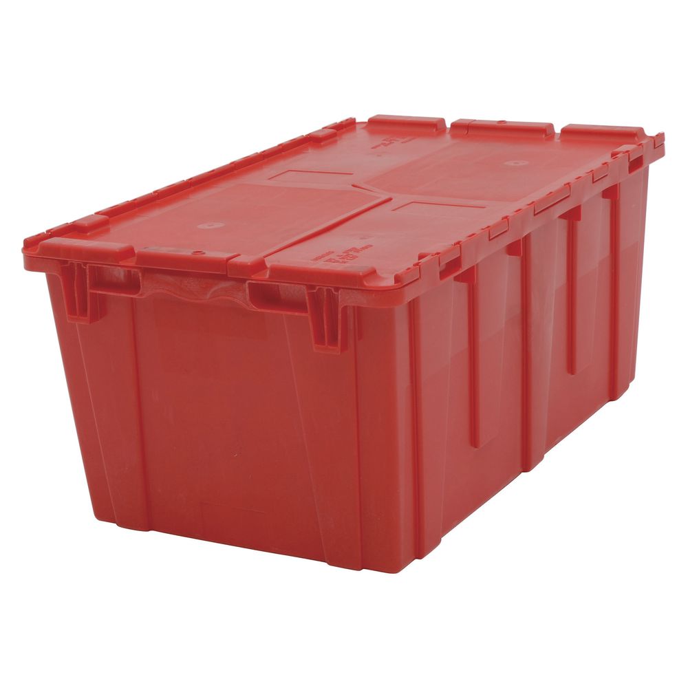TOTE, ATTACH.LID, 27 X 17 X 12-1/4, RED