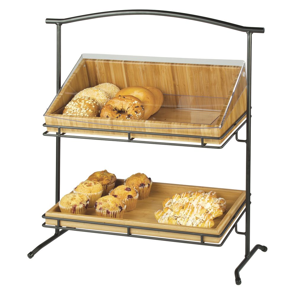 Cal-Mil Food Display Stands Black 2-Tier Arched 