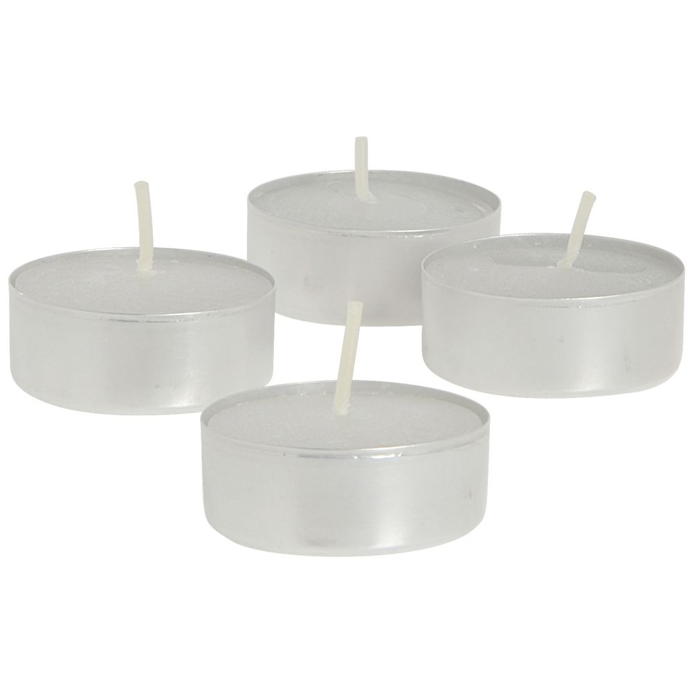 Wax Tealight Candle White 1 1/4" Dia x 3/8"H