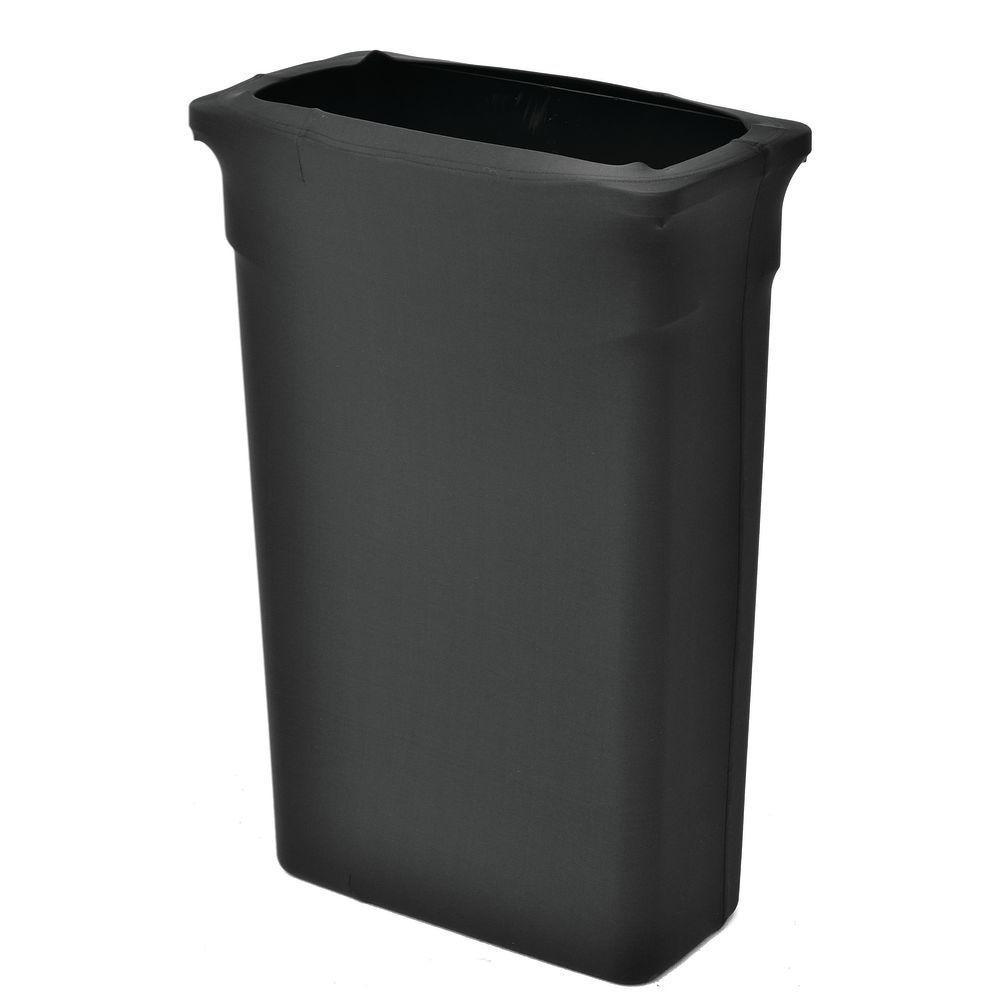 Snap Drape Trash Can Cover in Black fits Slim Jim Container
