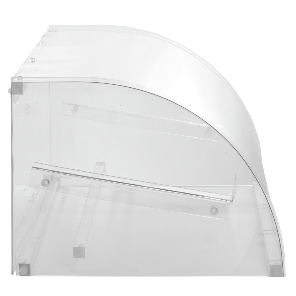 Two-Tier Acrylic Countertop Display Case with Curved Front