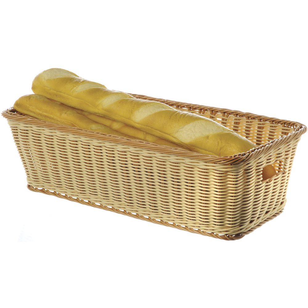 Tu-Tone Wicker Basket is Colored Natural and Honey