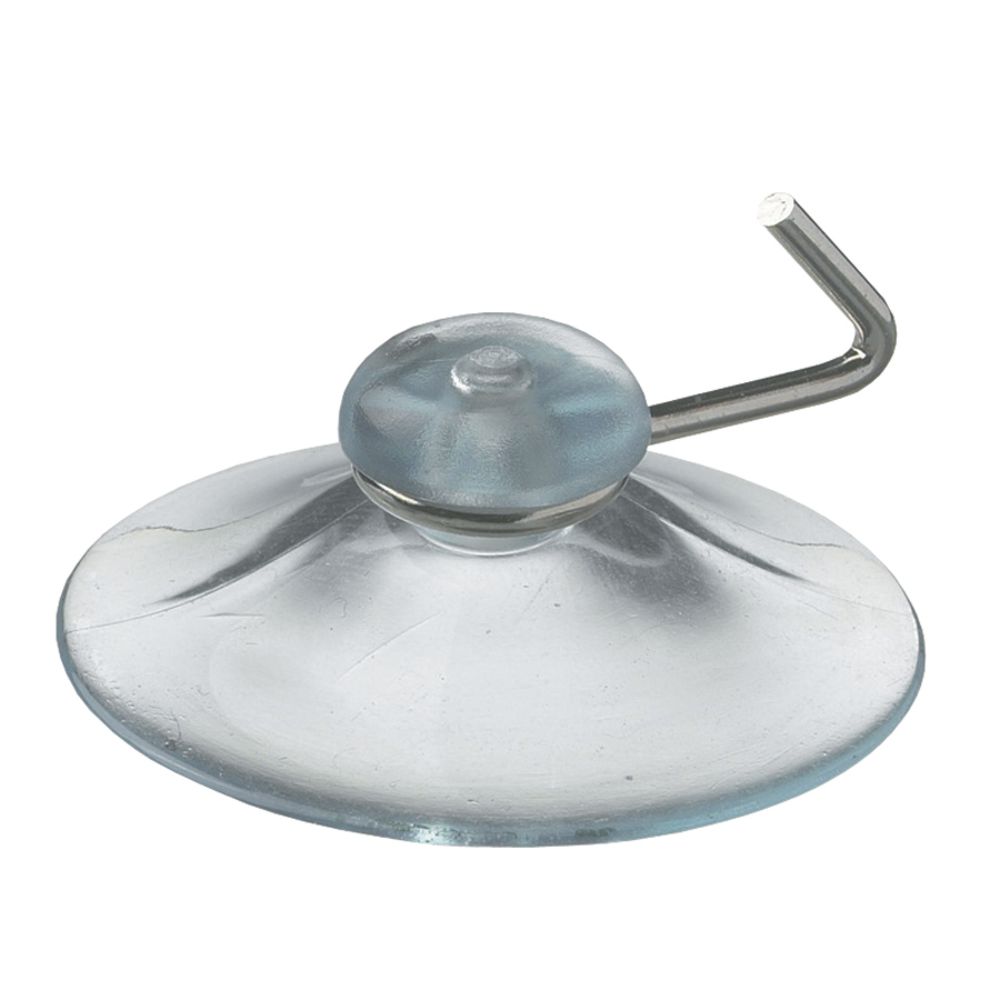 SUCTION CUP, CLEAR W/METAL HOOK (12/BG)
