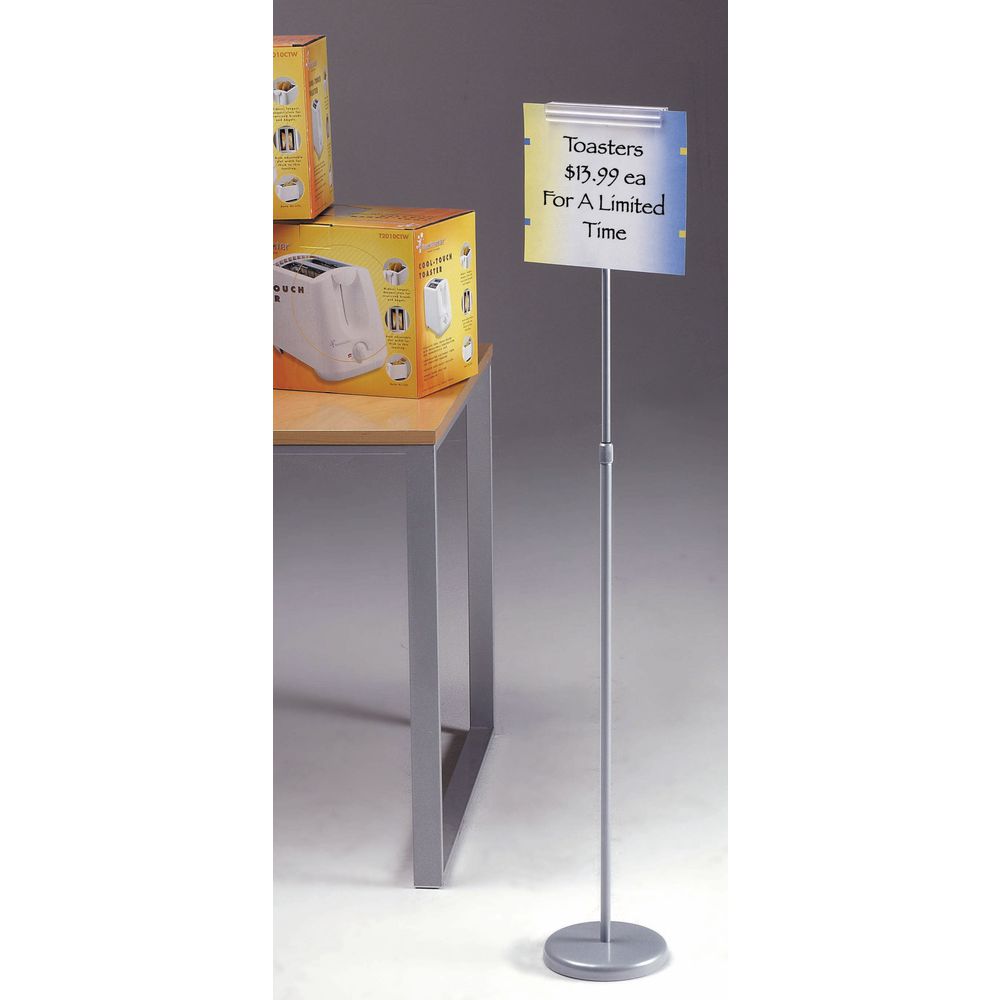 Grey Adjustable Display Stand Can Be Used Single- or Double-Sided