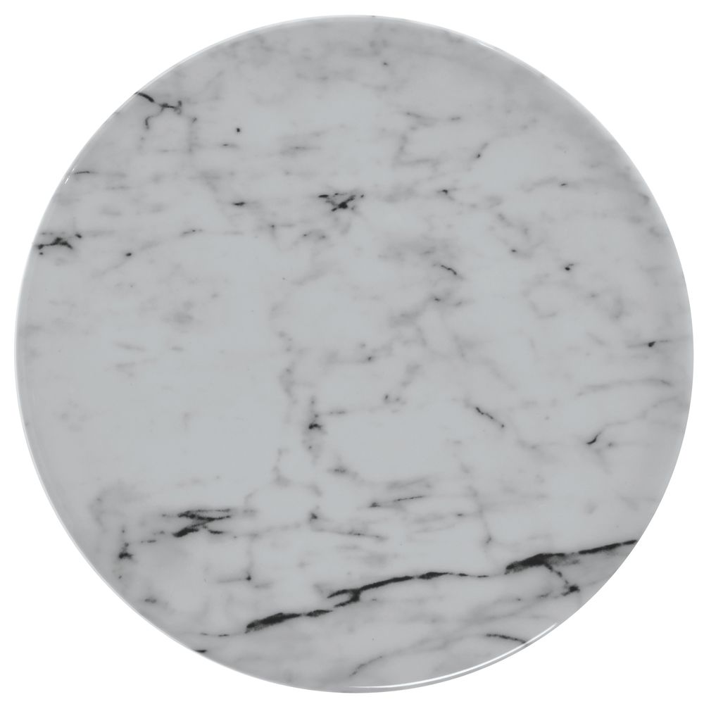 Delfin Light Marble-Look Melamine Flat Disk 13" dia x 3/4"H