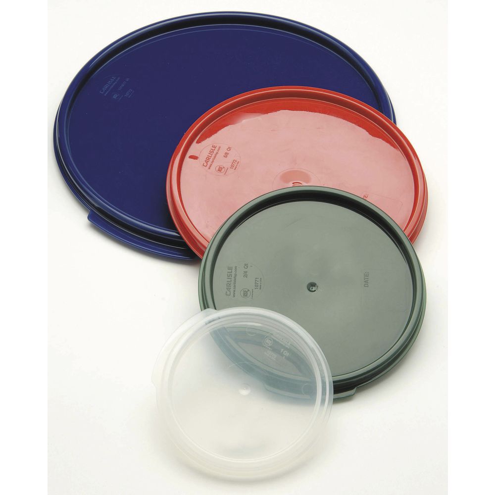 R-Line 1 qt Translucent Plastic Round Food Container Lid - 5 3/4Dia