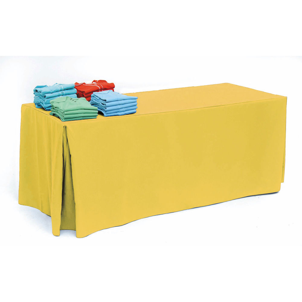 TABLECOVER, FITTED, 8FT LEMON CRNR PLEAT