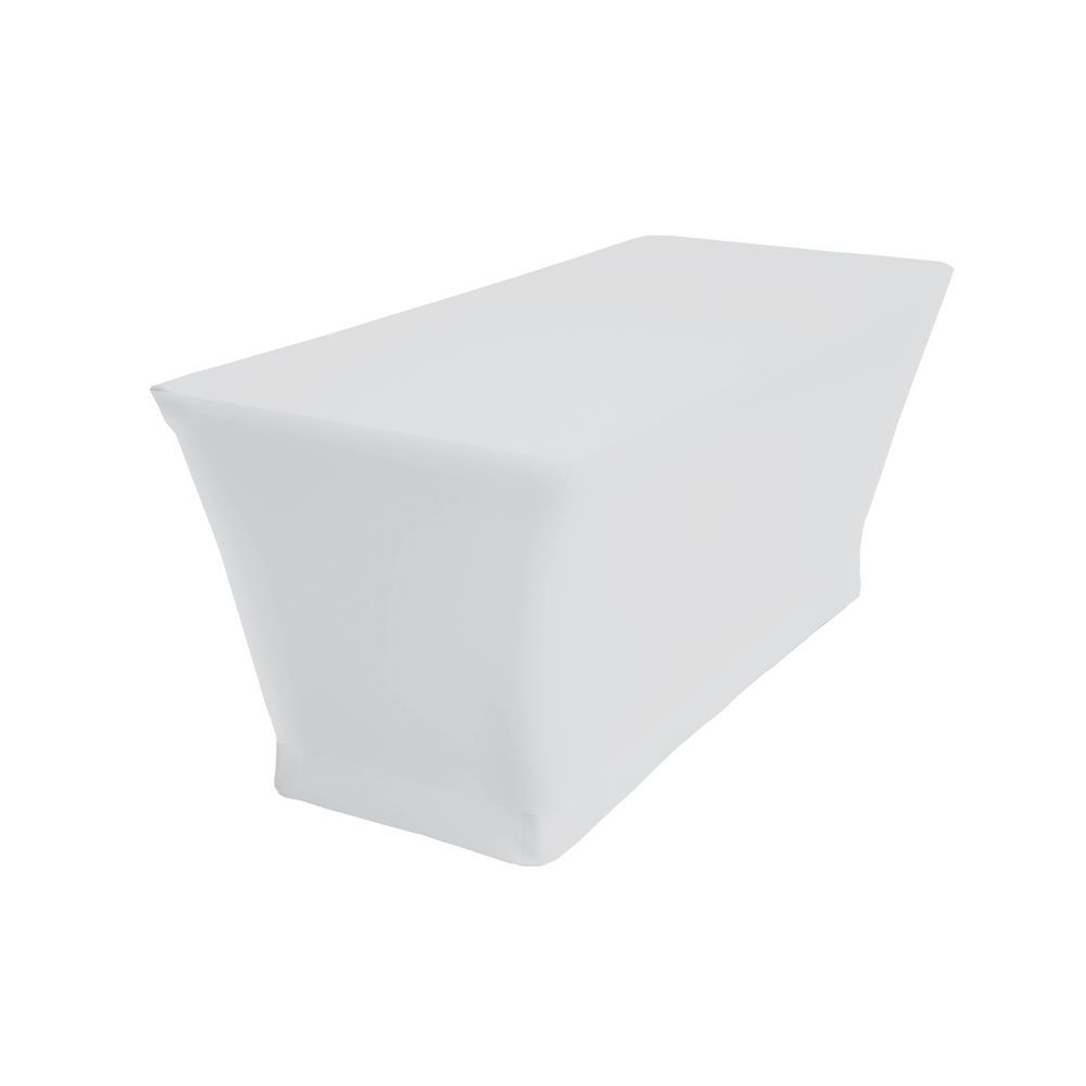 Fitted Tablecloths White Polyester A Gateleg 30&#34;H x 30&#34;W x 96&#34;L