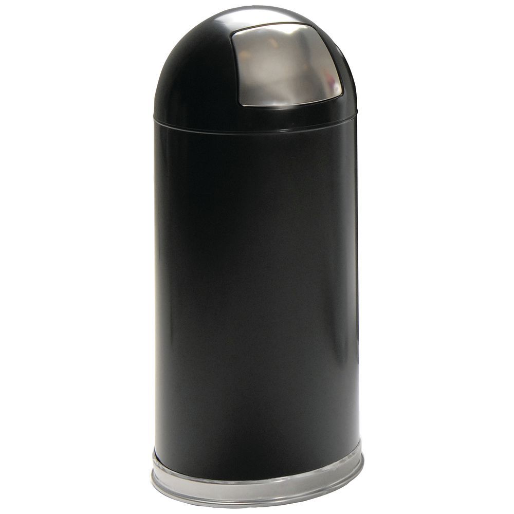 Black Garbage Can Adds a Touch of Elegance to Any Room