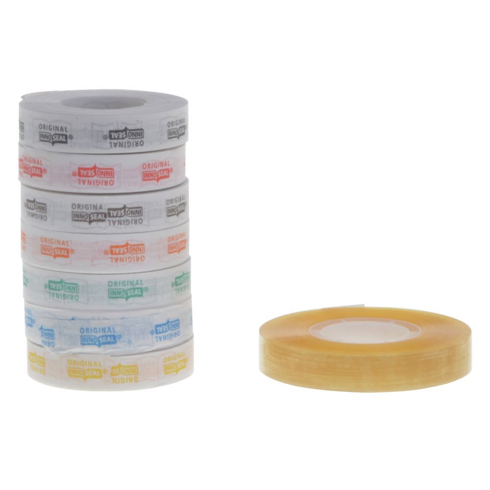 Tamper Evident Poly Tape Clear With  Assorted Colored Paper