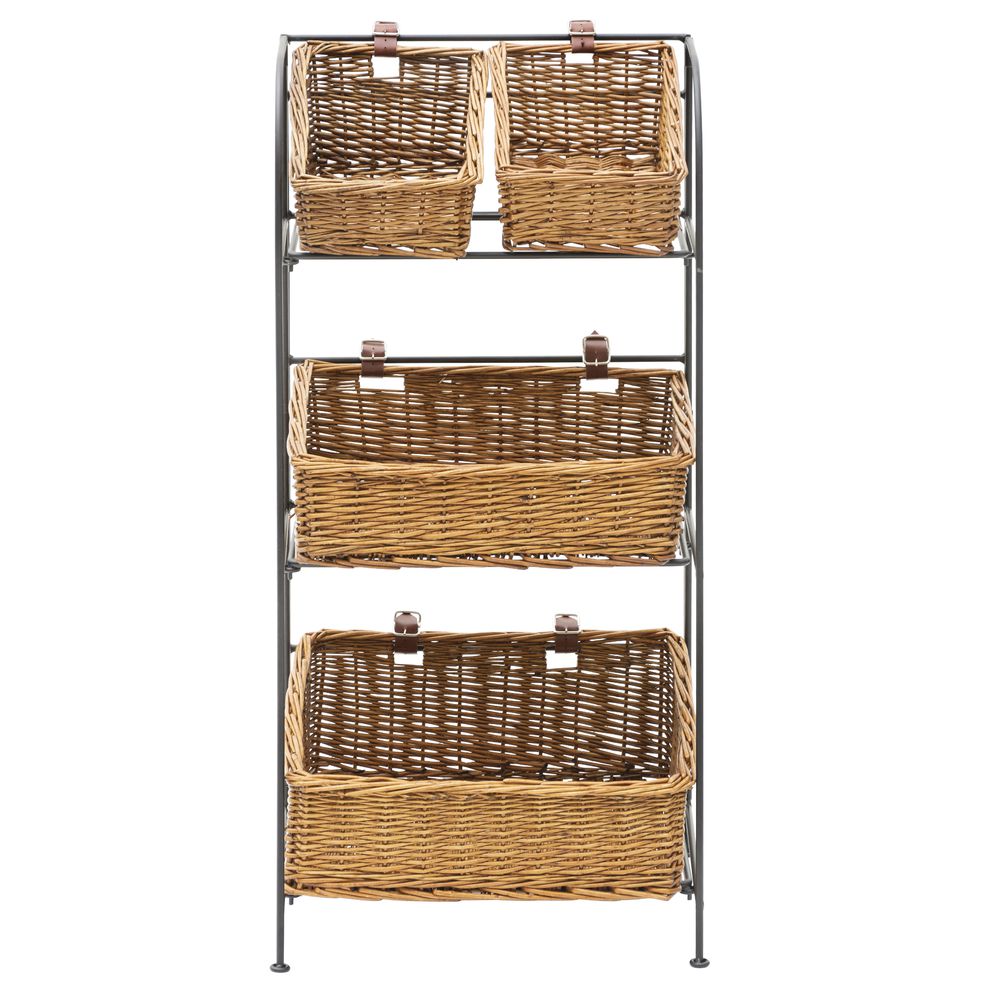 3-Tier Countertop Tapered Basket Display Stand
