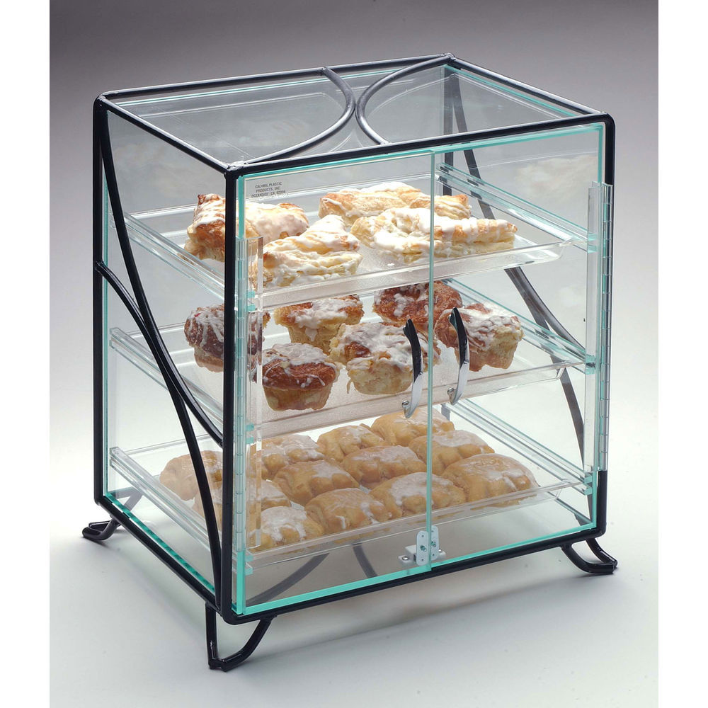 Countertop Bakery Display Case with Black Coated Wire Frame