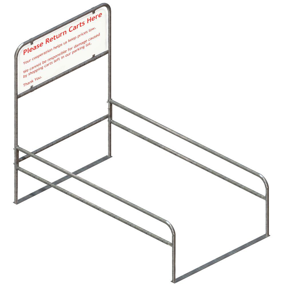 Shopping Cart Corrals with Galvanized Steel Tubing