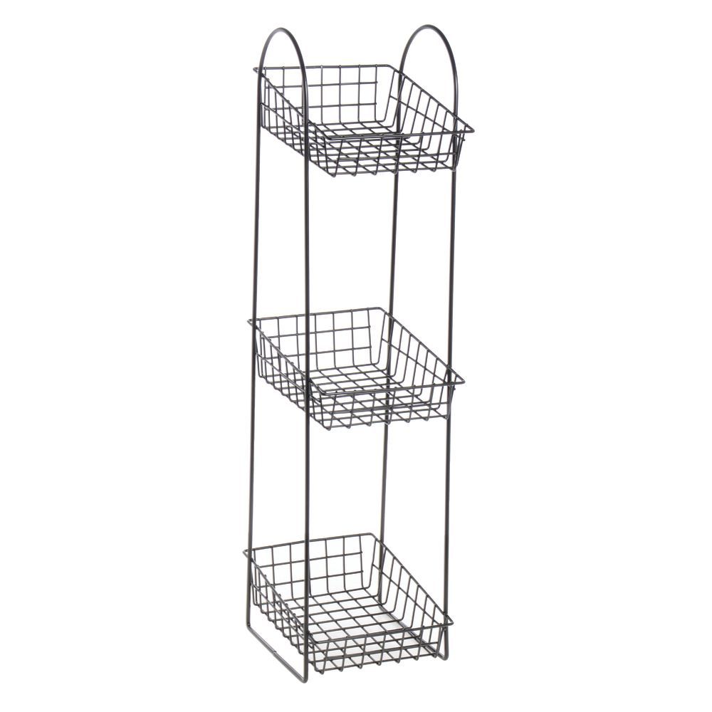 Black Metal Basket Stand Matches Anywhere