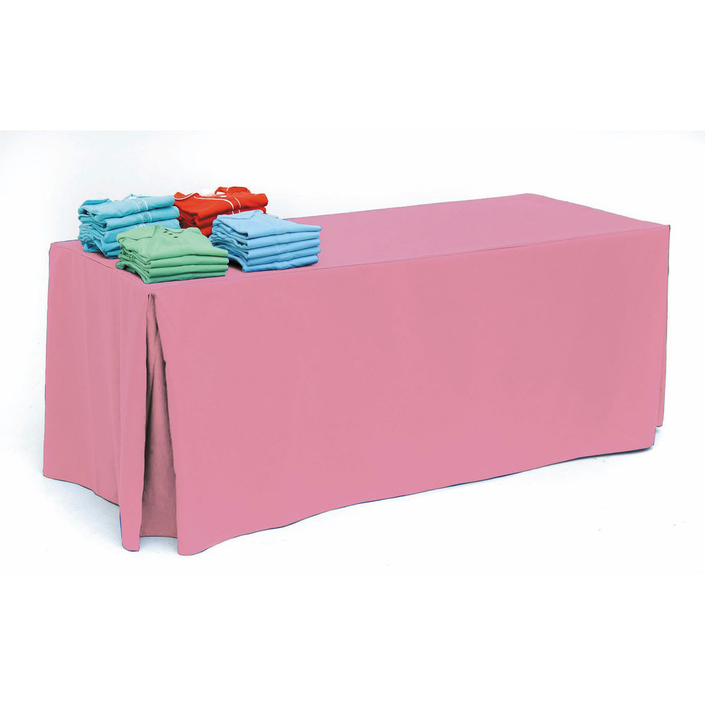TABLECOVER, FITTED, 8FT PINK BALLOON CRN